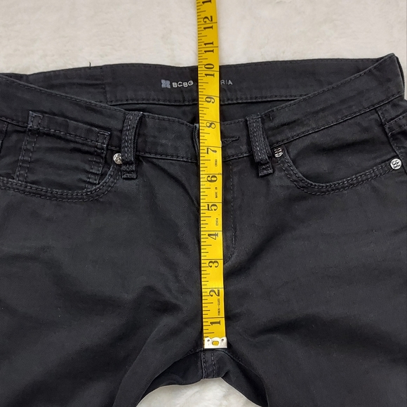 BCBGMaxAzria May Skinny w/Back Leg Zipper Black Jeans Pants Mid Rise Size 27 - Picture 4 of 16